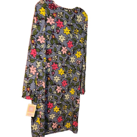 New Lularoe multicolored floral Debbie long sleeve dress plus size 3X XxxL - Picture 2 of 4